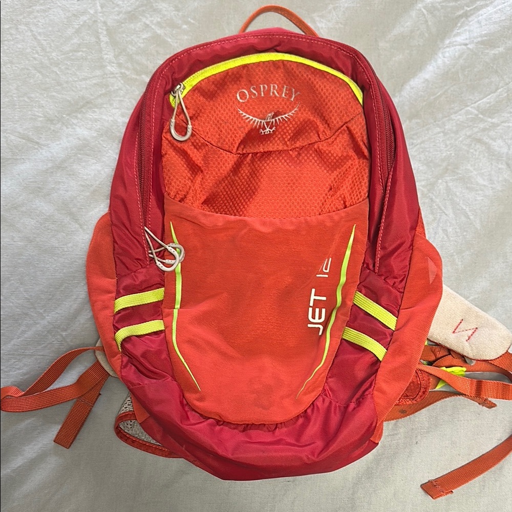 Osprey Jet 12 Backpack in Red and Orange